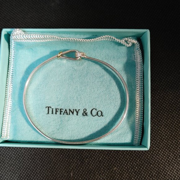 Iconic Tiffany & Company Sterling and 18K gold hook and eye bracelet - Picture 3 of 5